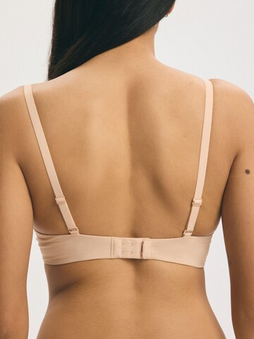 ESOTIQ - Push-up Sujetador 'Push-up-BH Claudia, Plunge-Dekolleté, herausnehmbare Polster' en beige