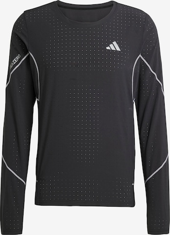 ADIDAS PERFORMANCE Toiminnallinen paita 'ADIZERO' värissä musta: etupuoli