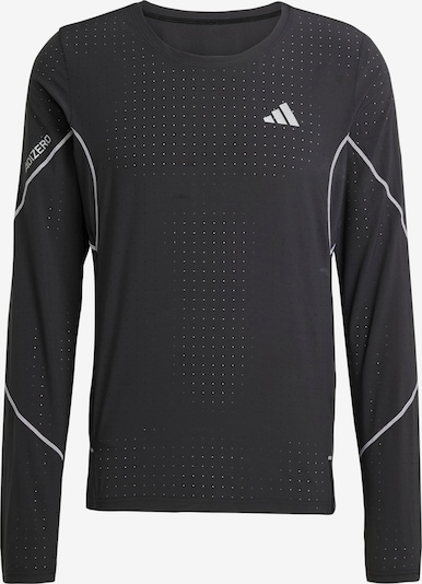 Sportiniai marškinėliai 'ADIZERO' iš ADIDAS PERFORMANCE, spalva – sidabro pilka / juoda, Prekių apžvalga