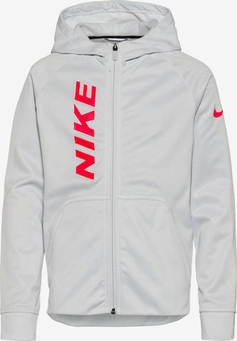 NIKE Sportief sweatvest in Grijs: voorkant