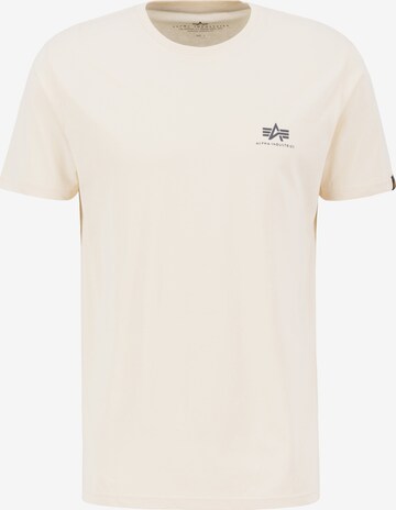 T-Shirt ALPHA INDUSTRIES en beige : devant