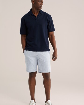 WE Fashion Свободный крой Брюки-чинос в Синий