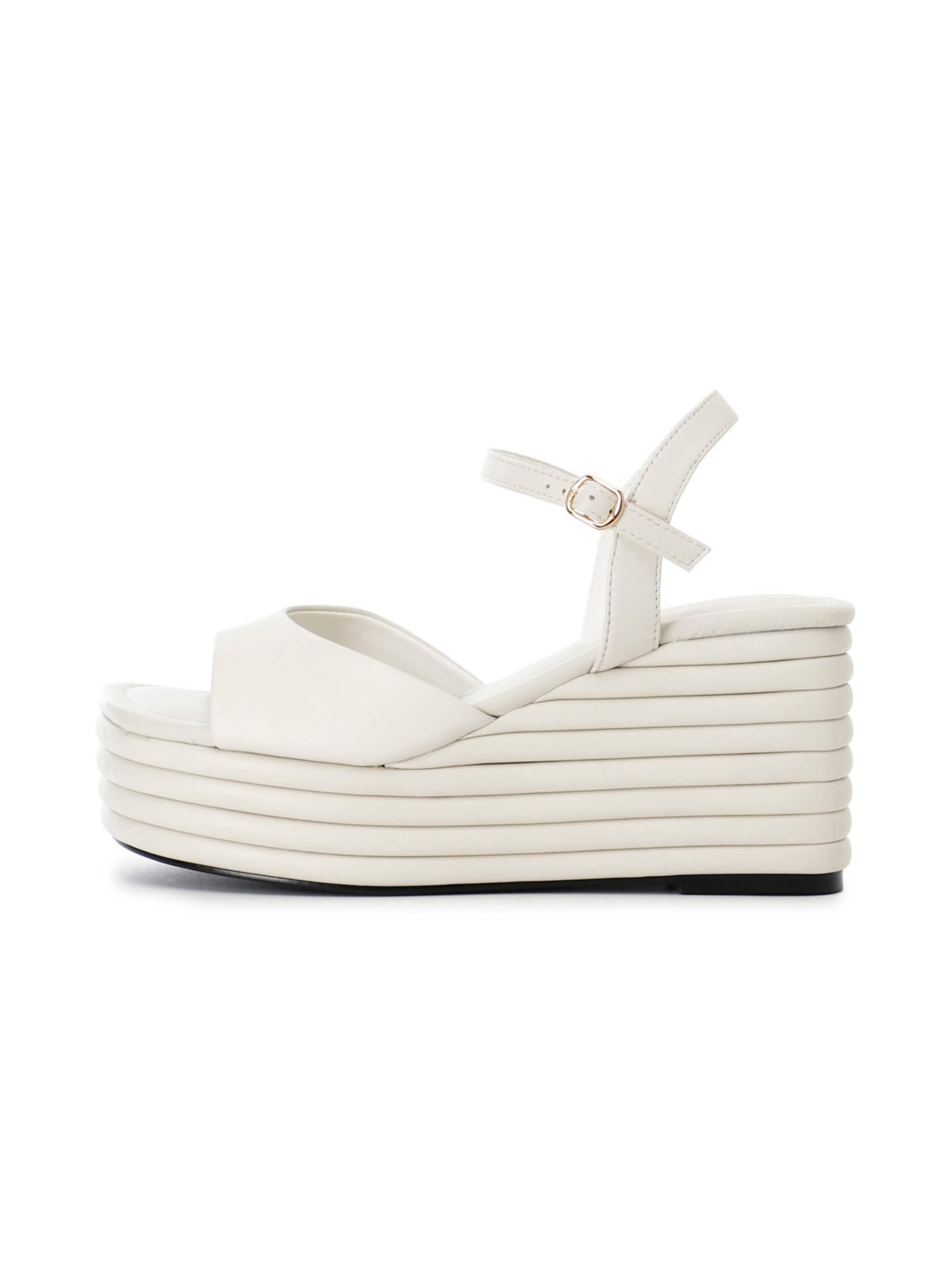 Sandalo con cinturino di CAFè NOIR in bianco: frontale