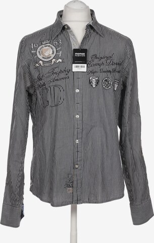 CAMP DAVID Button Up Shirt in L in Black: front