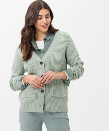 BRAX Knit Cardigan 'Alicia' in Green: front
