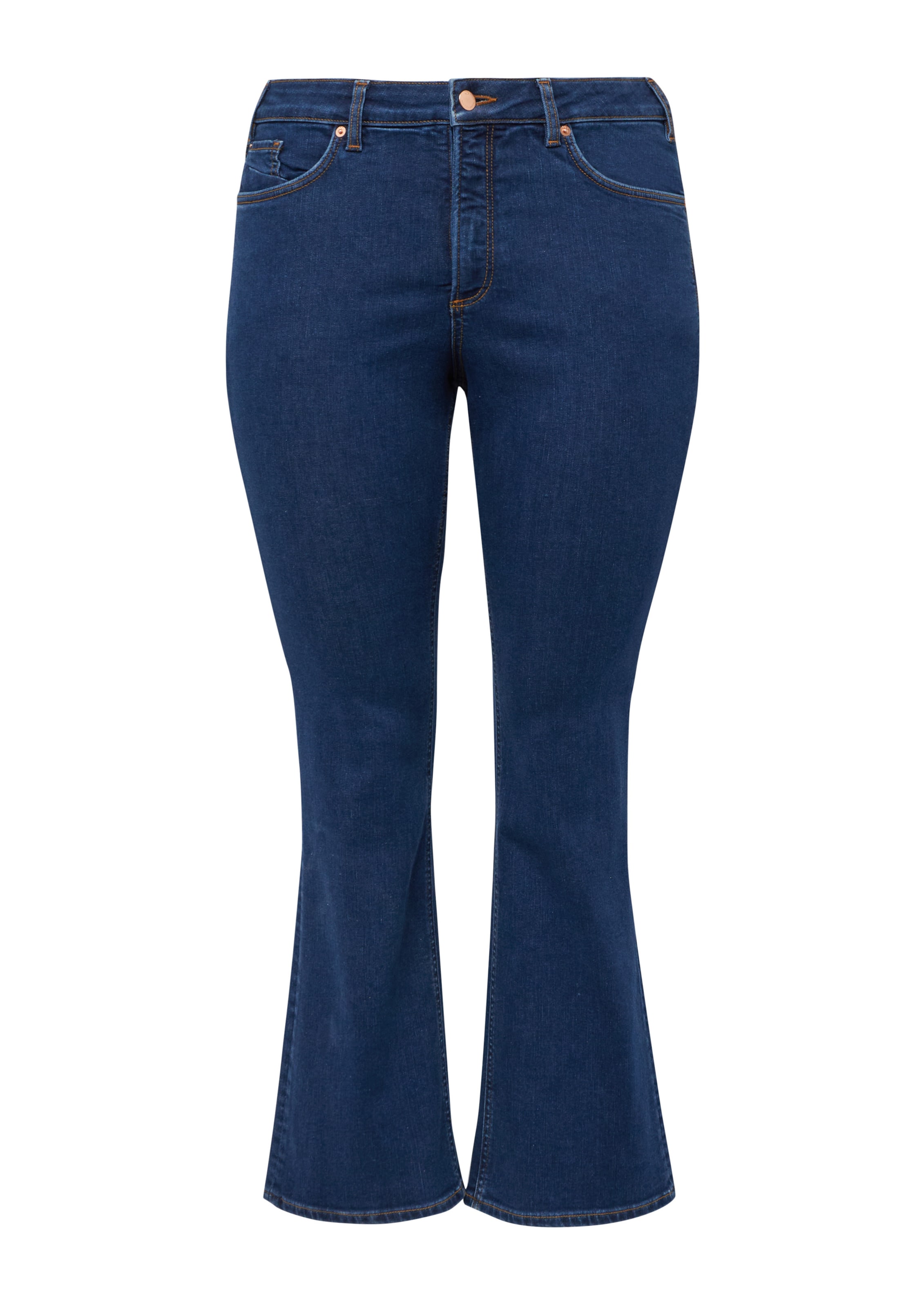 évasé Jean QS en bleu : devant