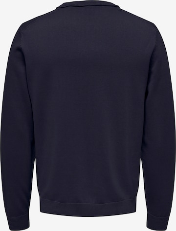Only & Sons Sweater 'CLARK' in Blue