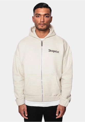 Dropsize Sweatjacka i beige: framsida