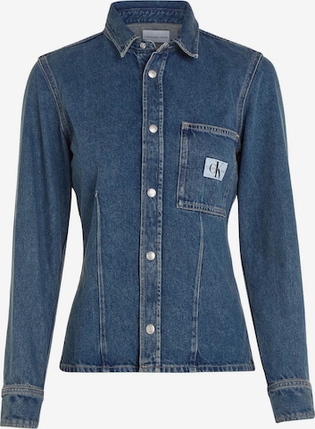 Calvin Klein Jeans Between-Season Jacket 'Lean' in Blue: front