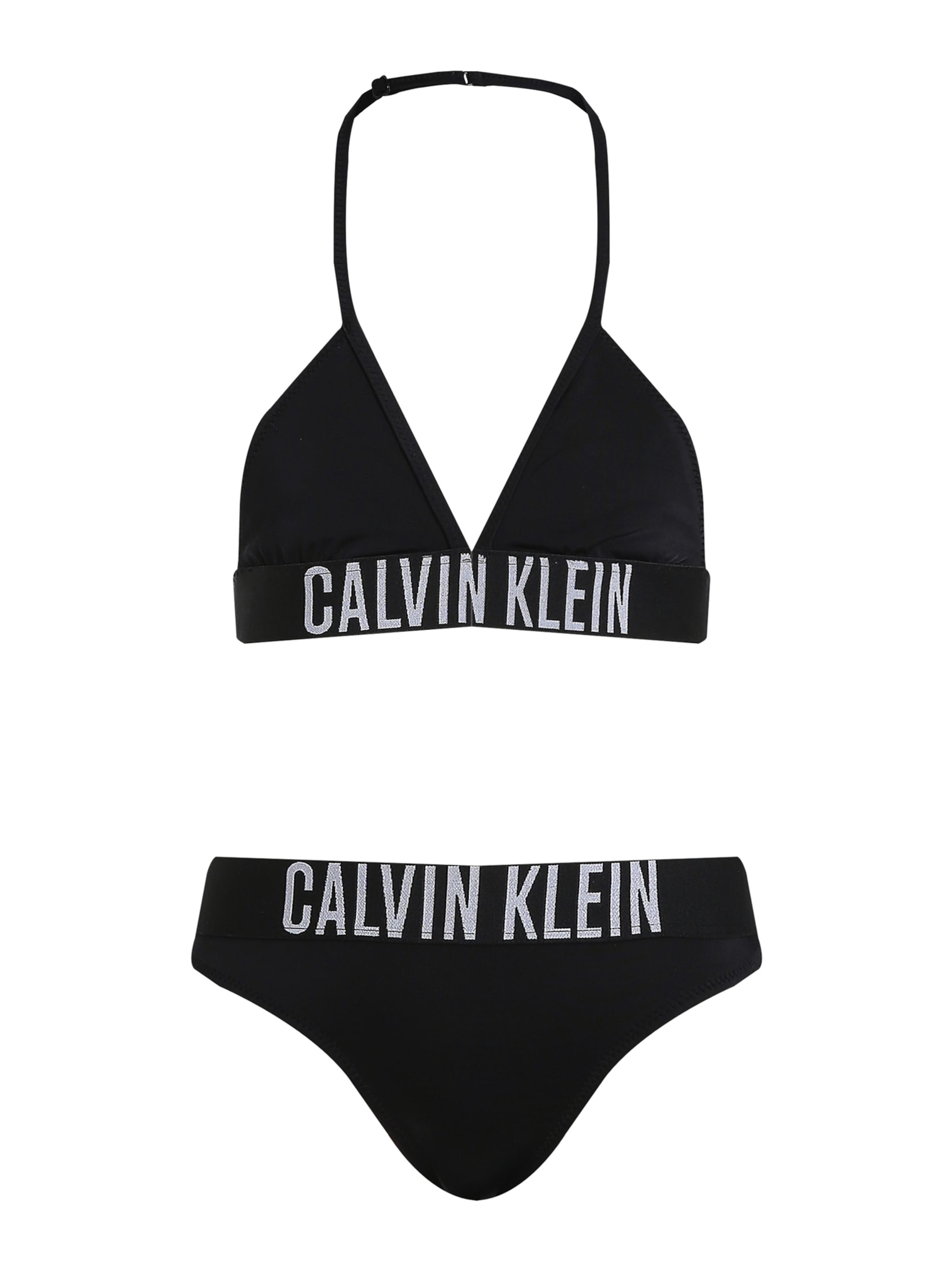 Calvin Klein Swimwear - Triángulo Bikini en negro: frente
