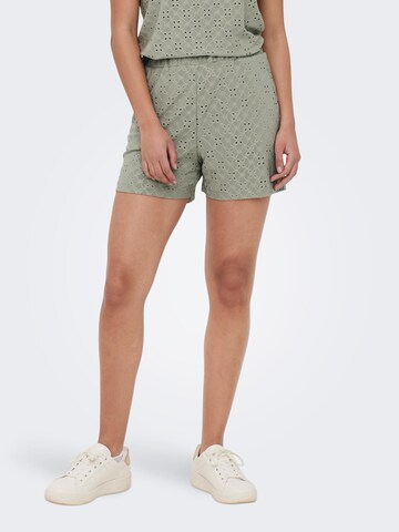 JDY Regular Pants 'Cathinka' in Green: front