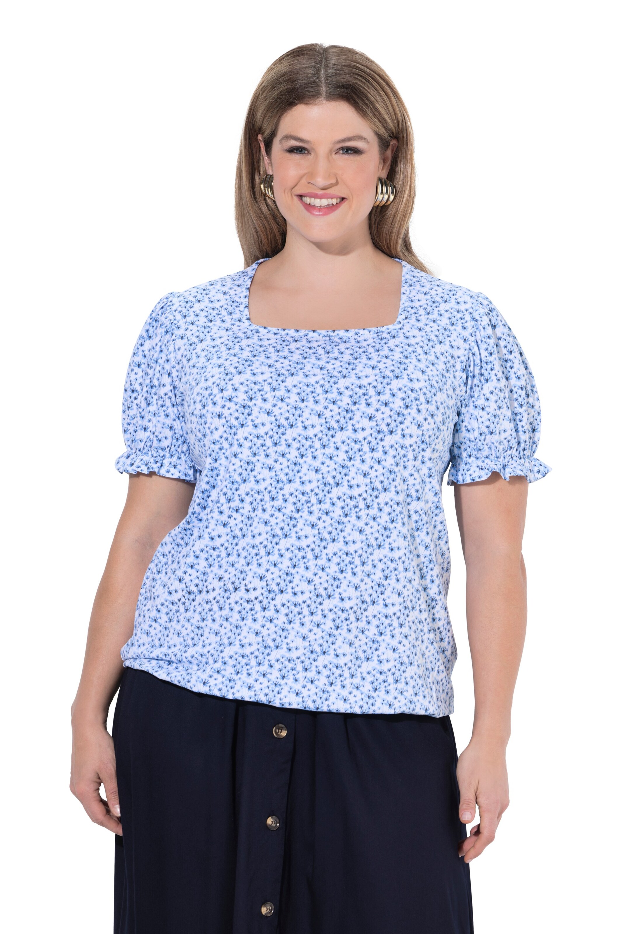 Ulla Popken Shirt in Blauw: voorkant