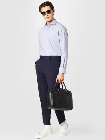 ETERNA Regular fit Button Up Shirt in Blue