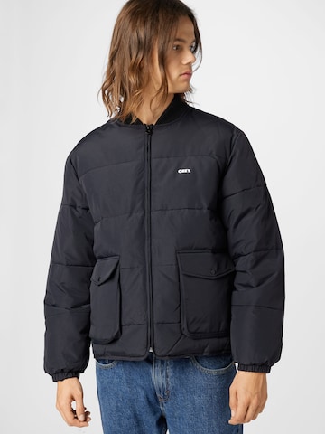 Obey Between-Season Jacket 'Charlie' in Black: front