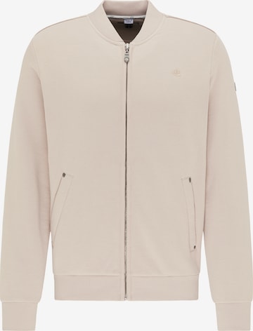 DreiMaster Vintage Zip-Up Hoodie in Beige: front