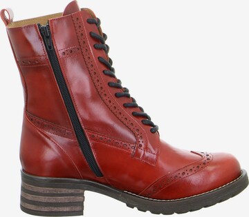 BRAKO Lace-Up Ankle Boots in Red