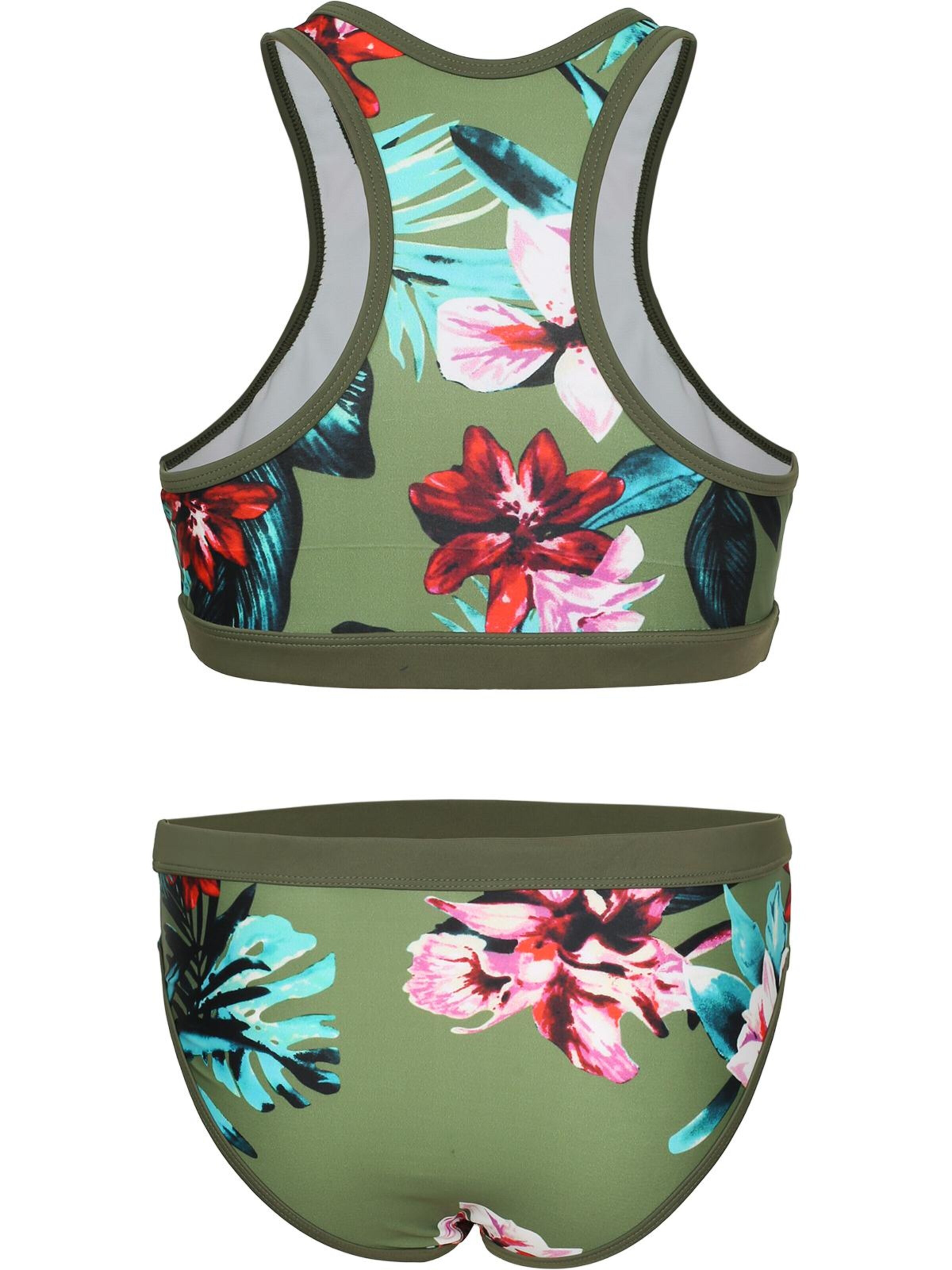 La V High neck Bikini 'Basic' in Groen