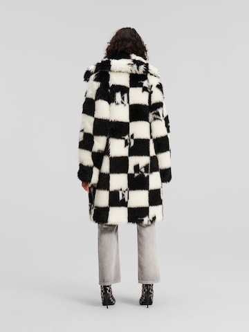 Cappotto invernale 'Check' di Karl Lagerfeld in nero