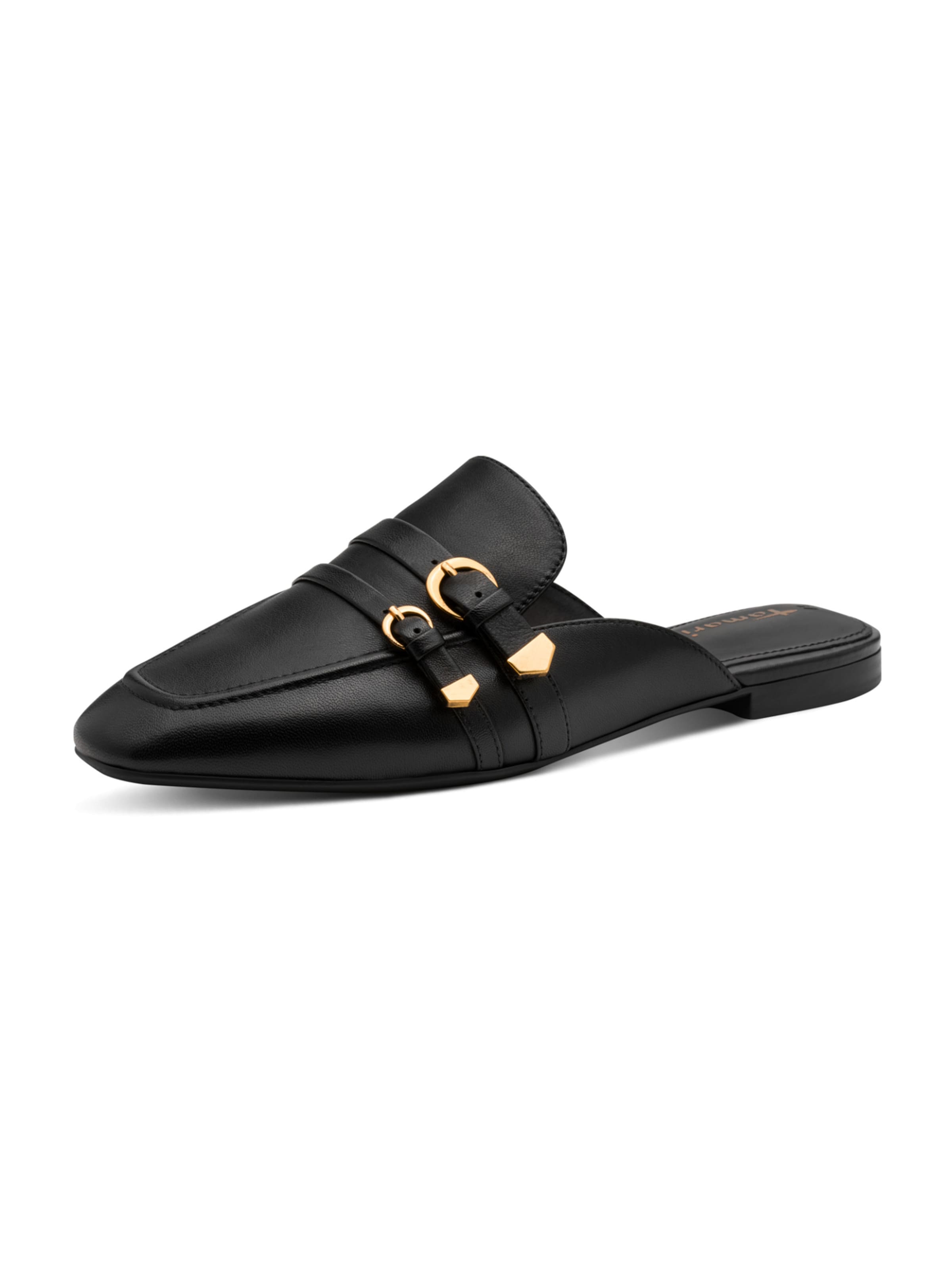 Tamaris Mules in Black: front