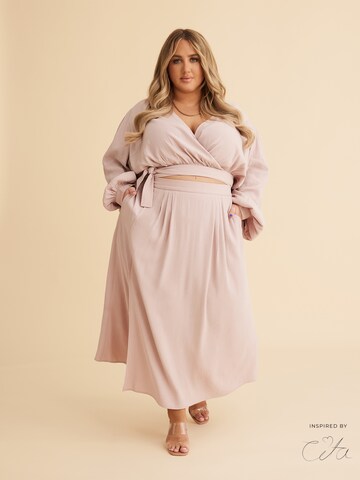 Guido Maria Kretschmer Curvy Skirt 'Kimia' in Pink