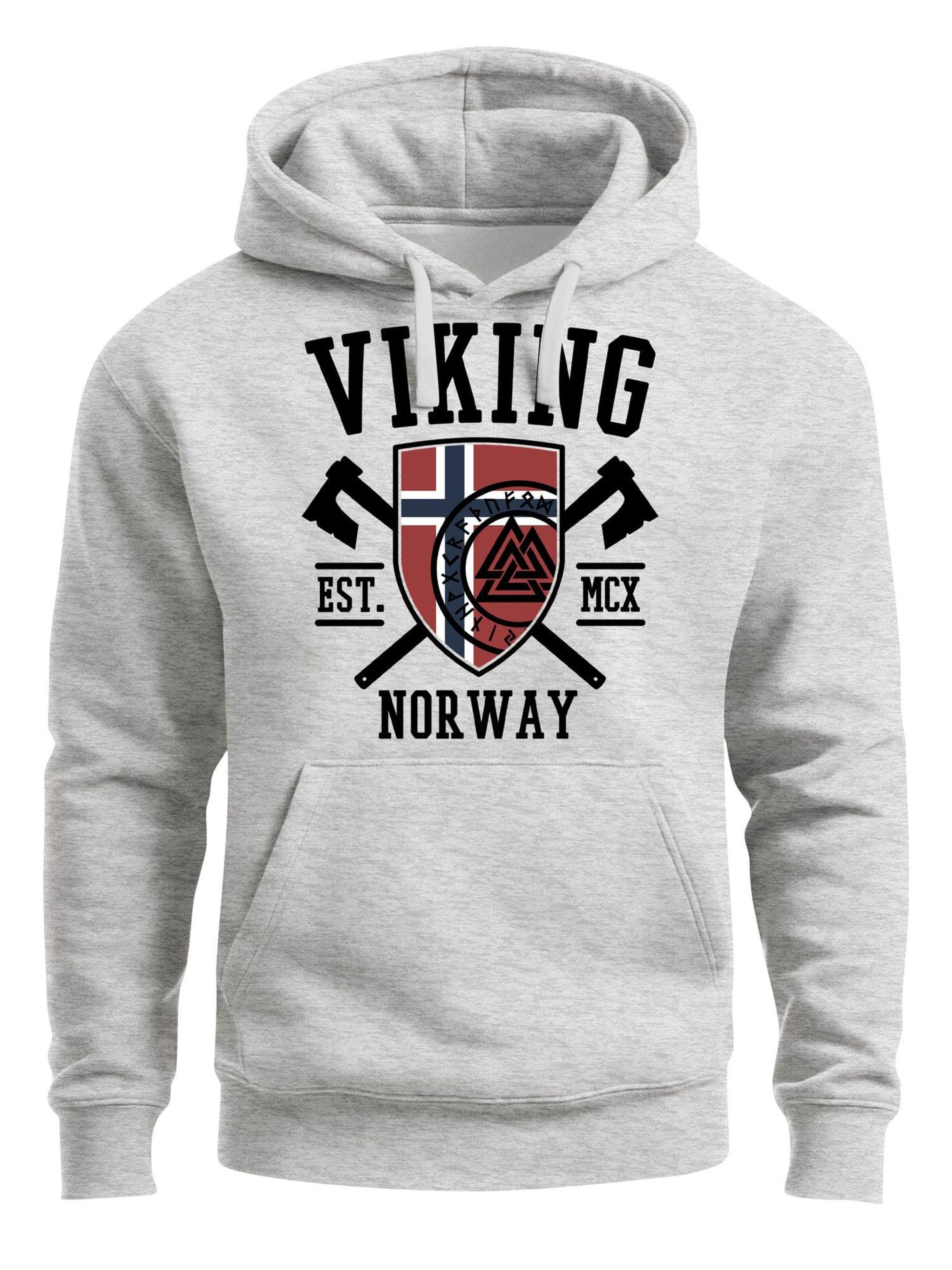 Neverless Sweatshirt 'Viking' in Grey: front