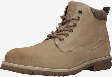 bugattiČizme na vezanje - bež boja: prednji dio