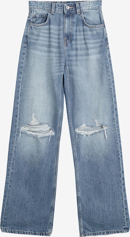 Bershka Wide Leg Farkut värissä sininen: etupuoli