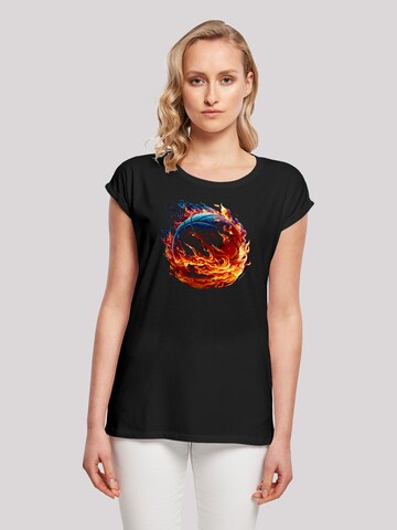 T-shirt 'Basketball Sports Collection On FIRE' F4NT4STIC en noir : devant