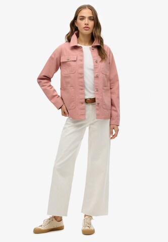Superdry Between-season jacket 'Chore' in Pink