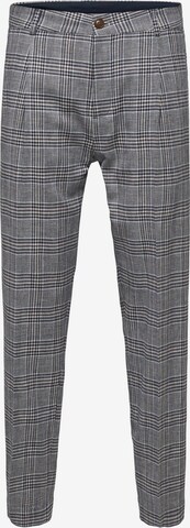 SELECTED HOMME Regular Pleat-front trousers 'Noah' in Grey: front