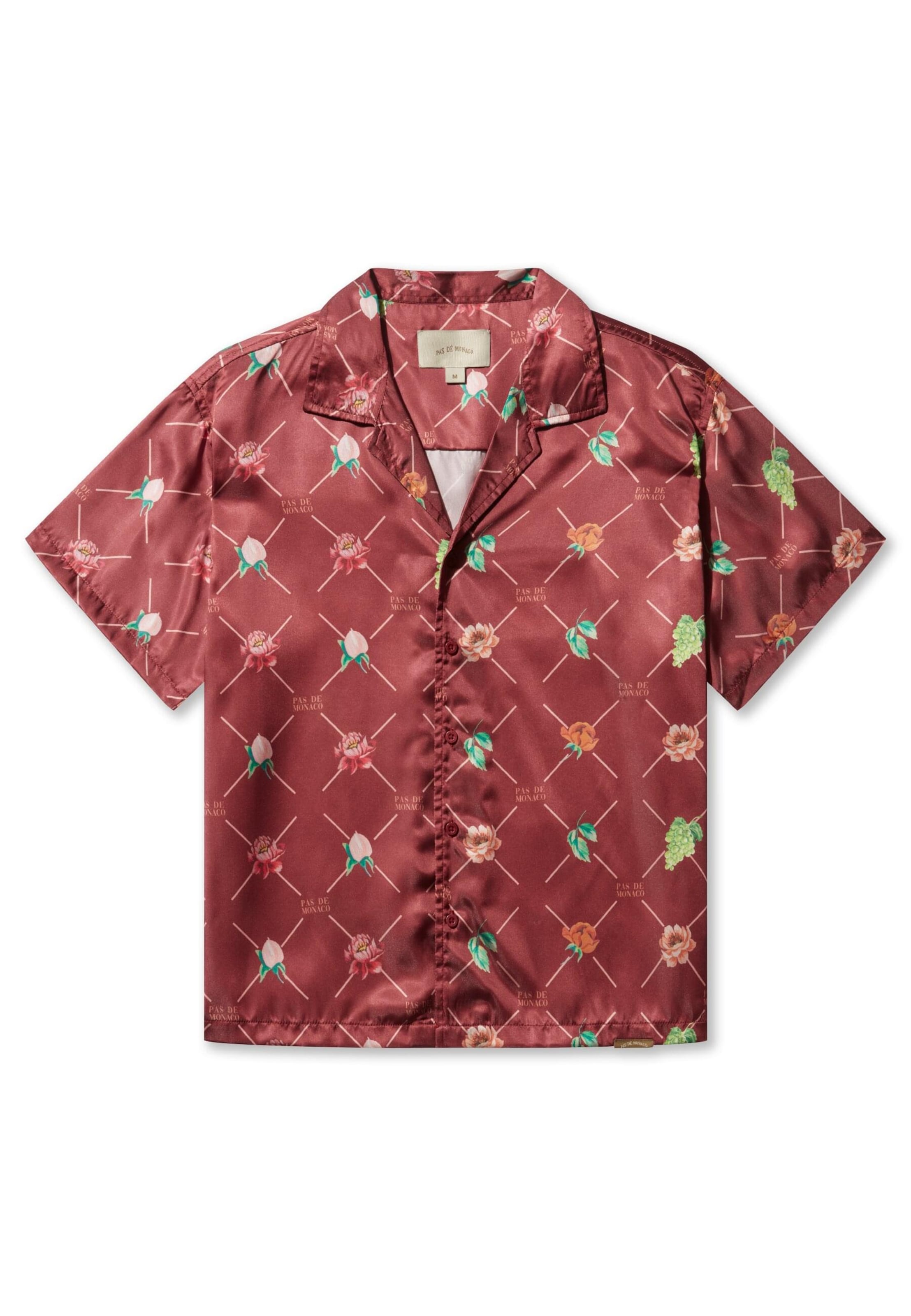 Pas De Monaco Hemd 'FRUIT MONOGRAM CUBAN' in Rot: Vorderseite