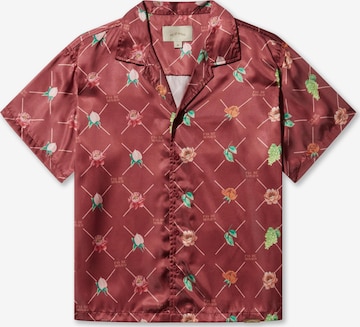 Coupe regular Chemise 'FRUIT MONOGRAM CUBAN' Pas De Monaco en rouge : devant