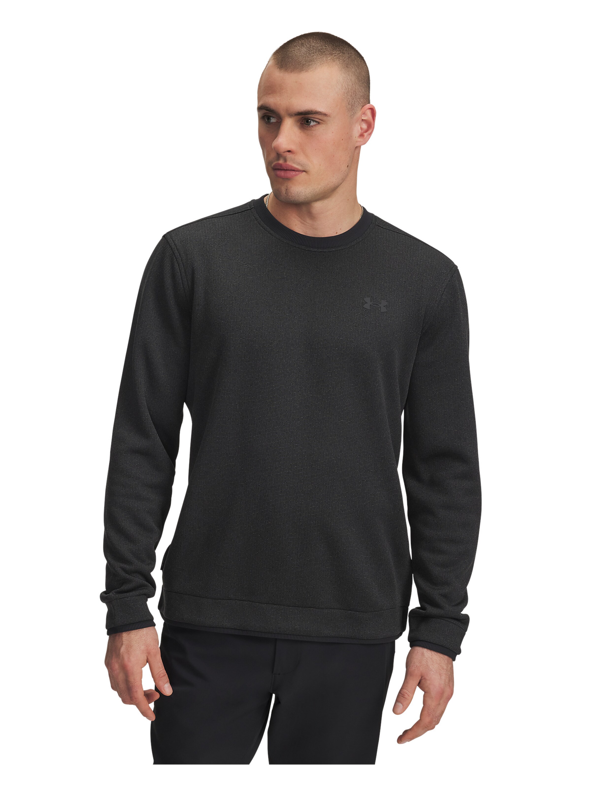 UNDER ARMOUR Sportsweatshirt in Zwart: voorkant