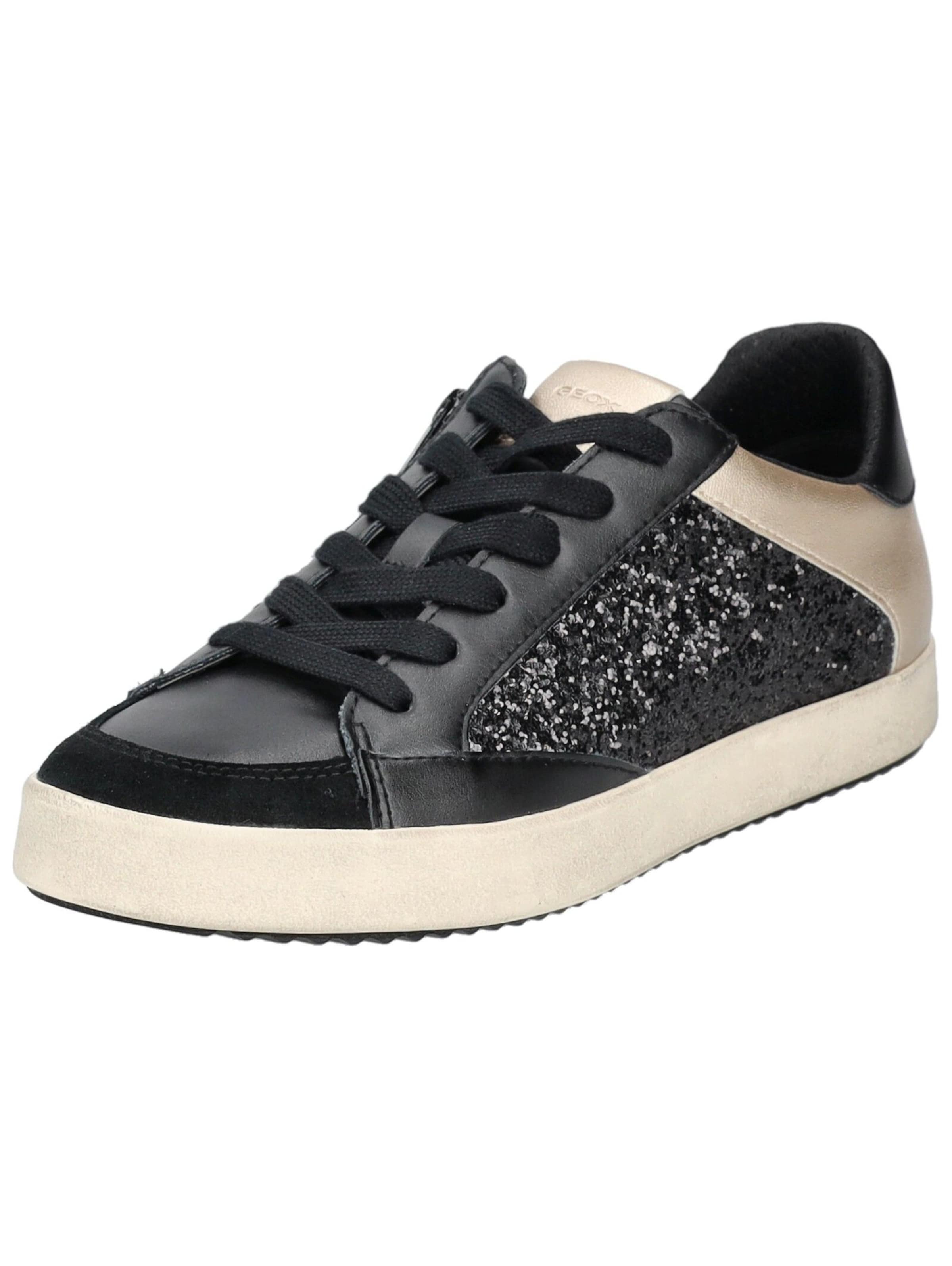 GEOX Platform trainers in Black: front