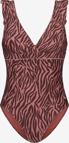 Beachlife Swimsuit 'Zebra' in Pink: front