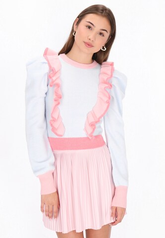 MYMO Trui 'Pop' in Blauw: voorkant