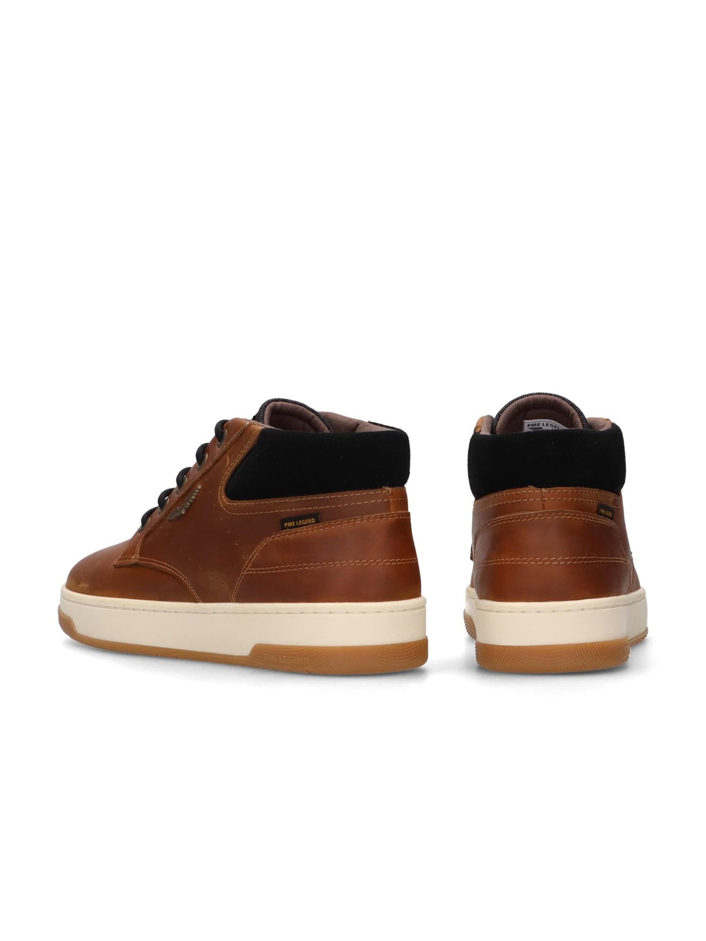 PME Legend Låg sneaker 'Porter sneaker in waxed leather' i brun