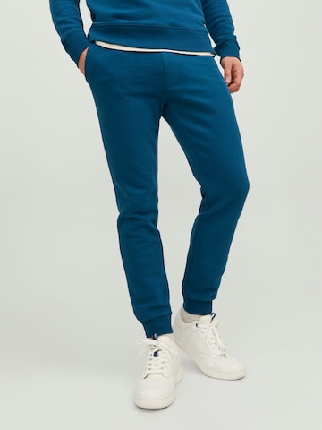 JACK & JONES Tapered Pants 'Gordon' in Blue: front