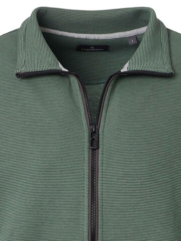 CASAMODA Zip-Up Hoodie 'Basic' in Green