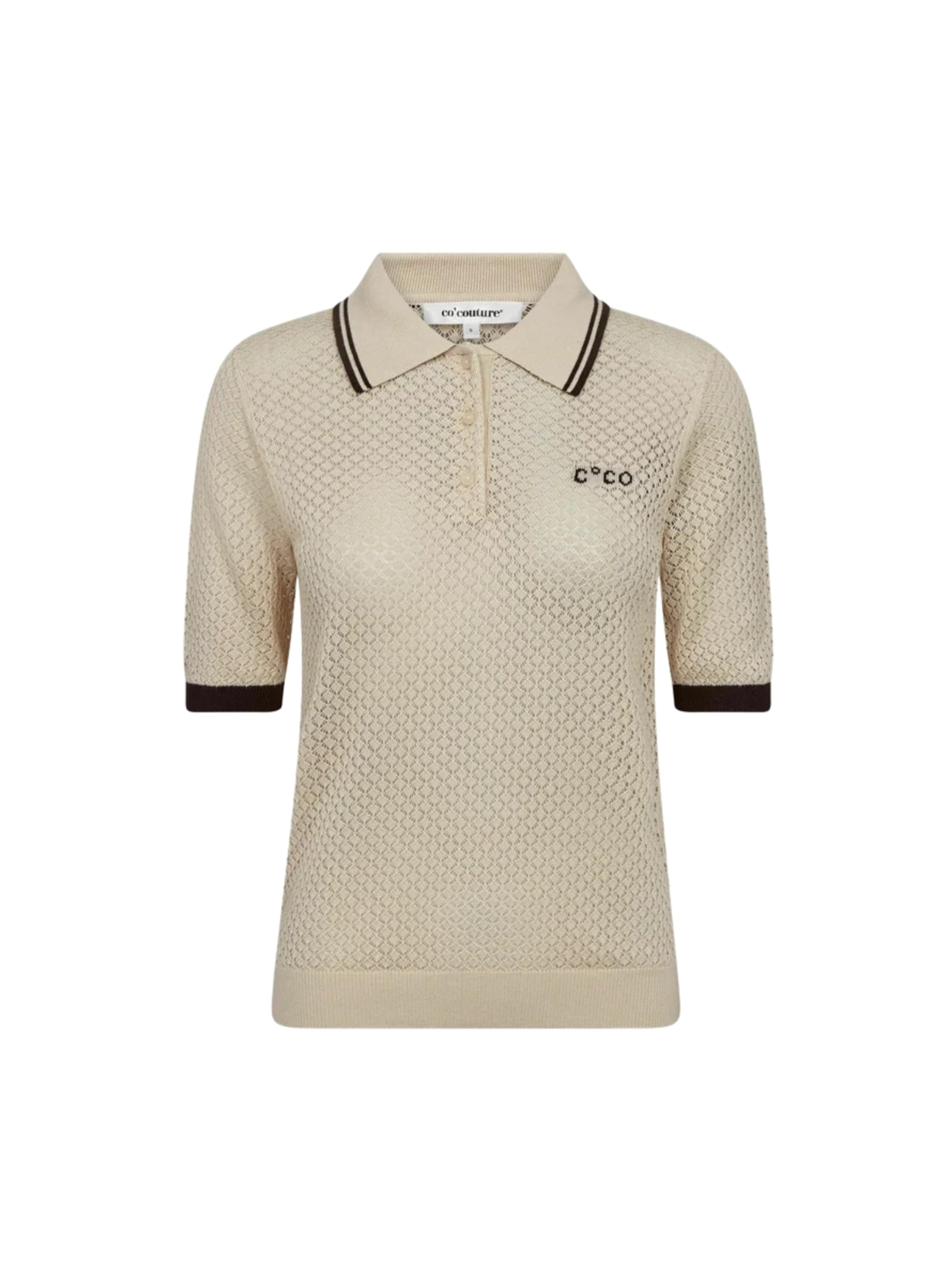 Pull-over ' LueCC ' co'couture en beige : devant