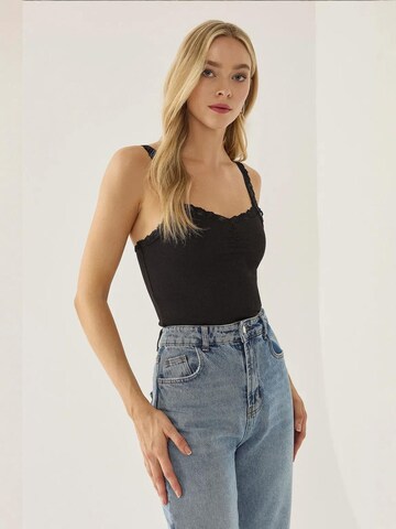 Hiccup Top in Schwarz