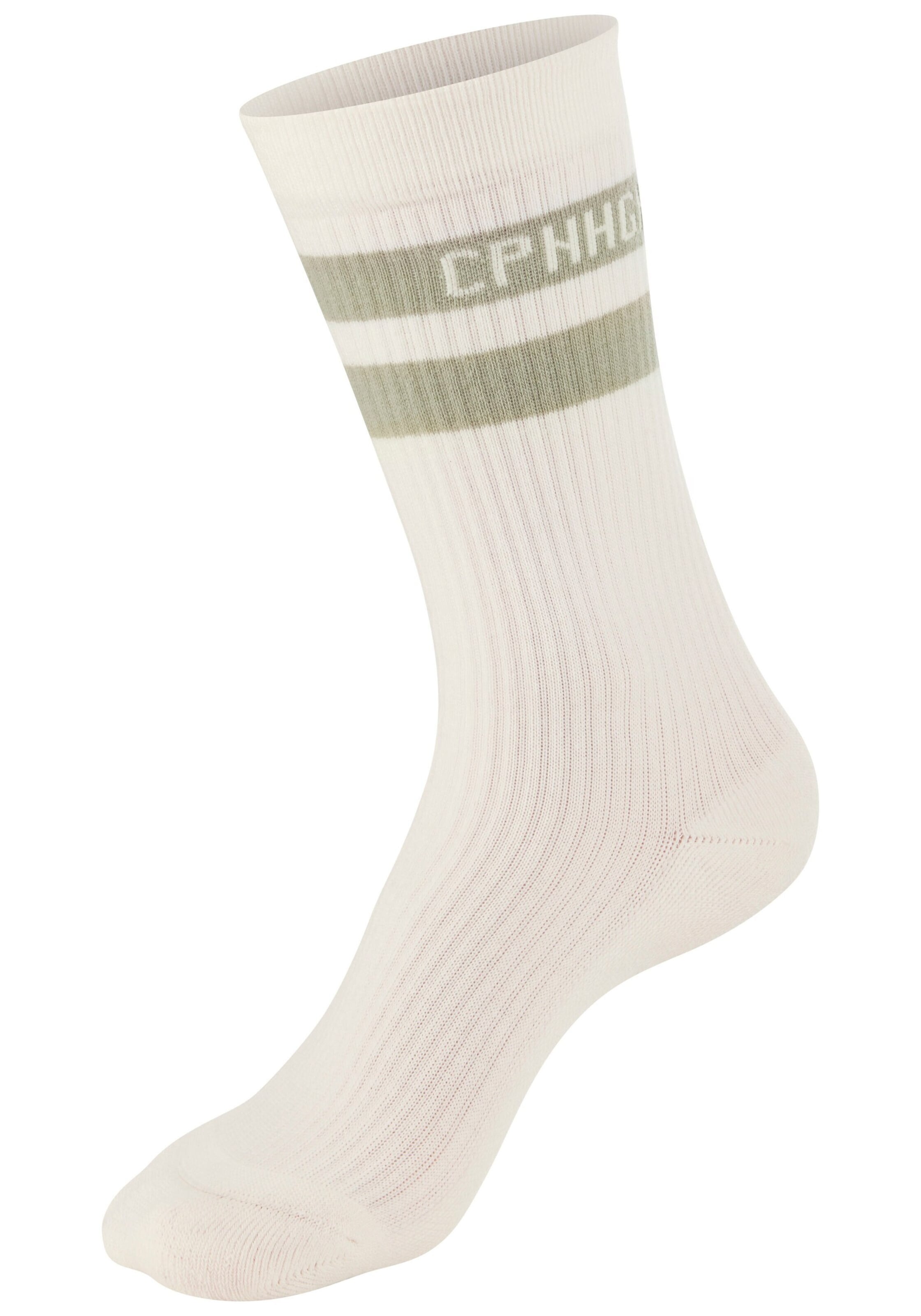 Chaussettes de sport Copenhagen Studios en blanc : devant