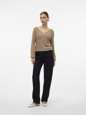 VERO MODA Trui 'VMNewlexsun' in Bruin