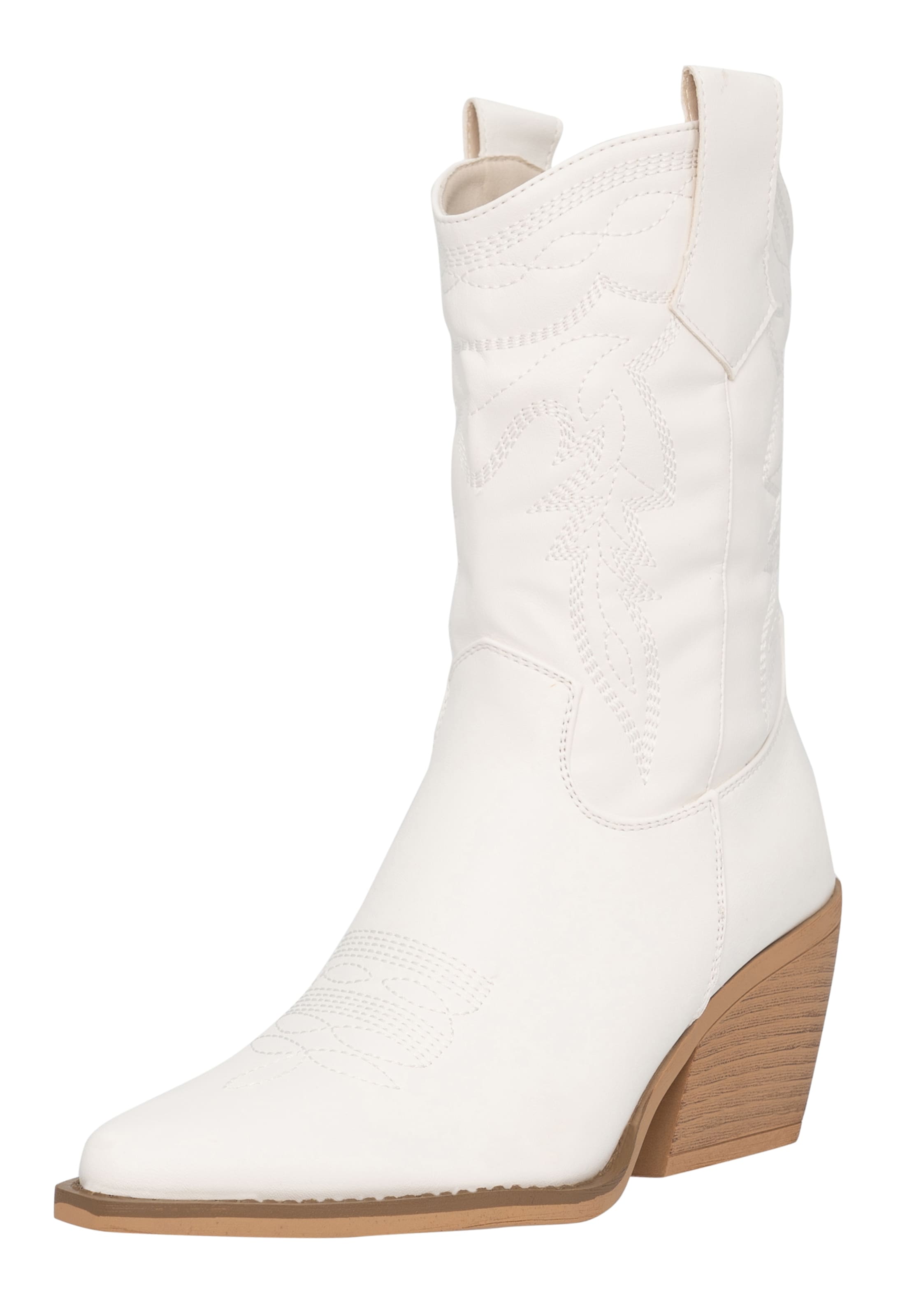 Salinyang Cowboylaarzen in Wit: voorkant
