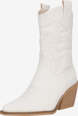 Salinyang Cowboylaarzen in Wit: voorkant