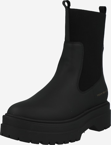 TOMMY HILFIGER - Botas Chelsea en negro: frente