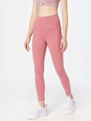 ADIDAS SPORTSWEAR Skinny Sportovní kalhoty 'Studio' – pink: přední strana