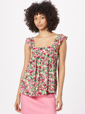 ICHI Blouse 'MARRAKECH' in Roze: voorkant