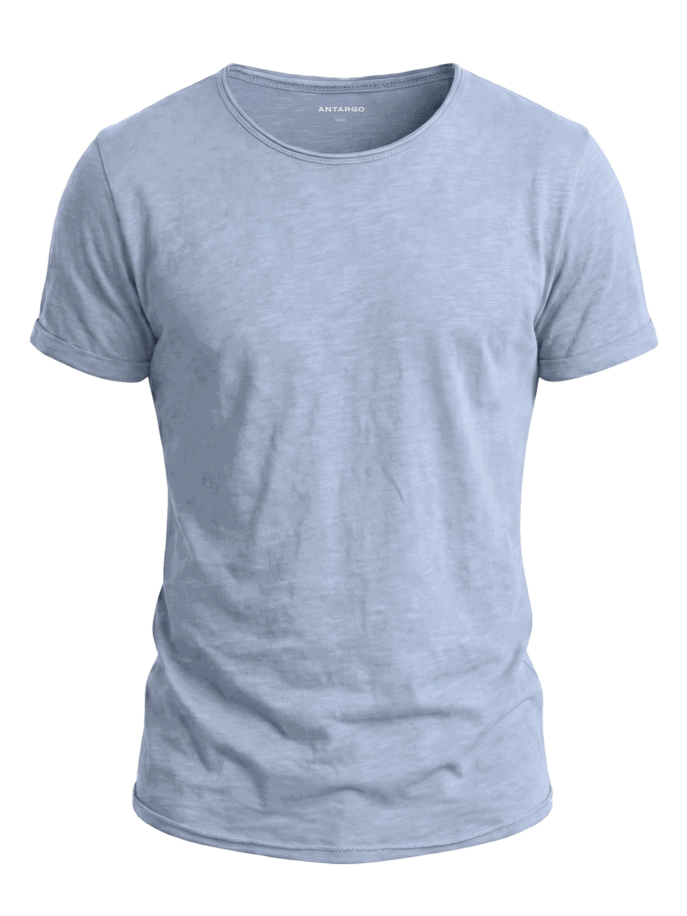 Antargo Shirt 'Basic Open Edge' in Blue