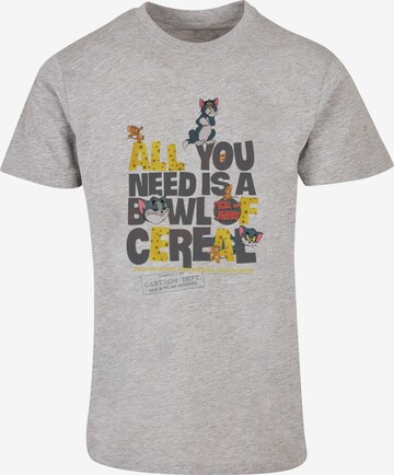 ABSOLUTE CULT Shirt 'Tom and Jerry - All You Need Is' in Grijs: voorkant